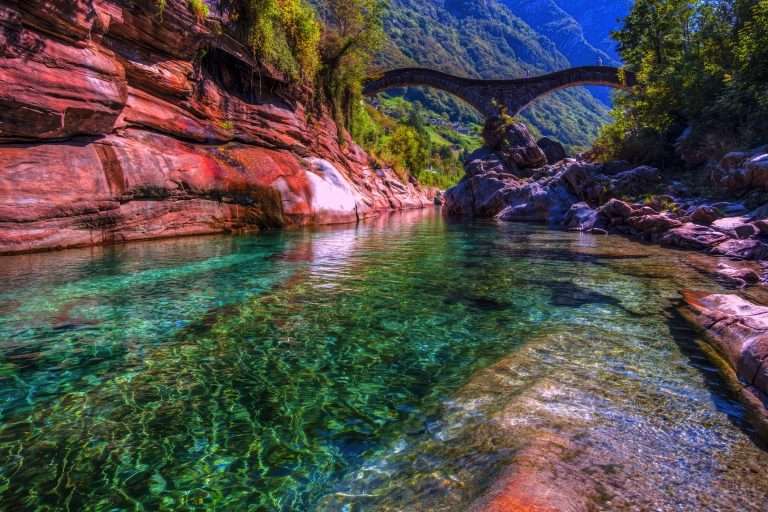 Italia Piemonte Lake Maggiore Lake Landscapes And Greenmountain Sides(4)