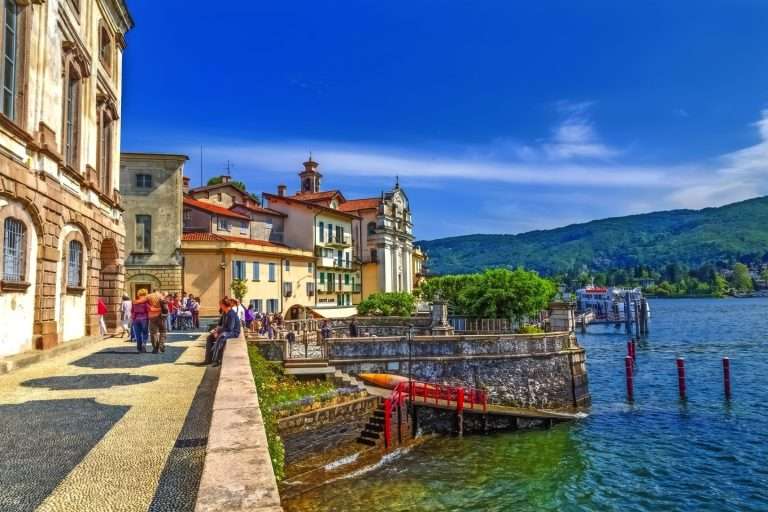 Italia Piemonte Lake Maggiore Lake Landscapes And Greenmountain Sides(9)